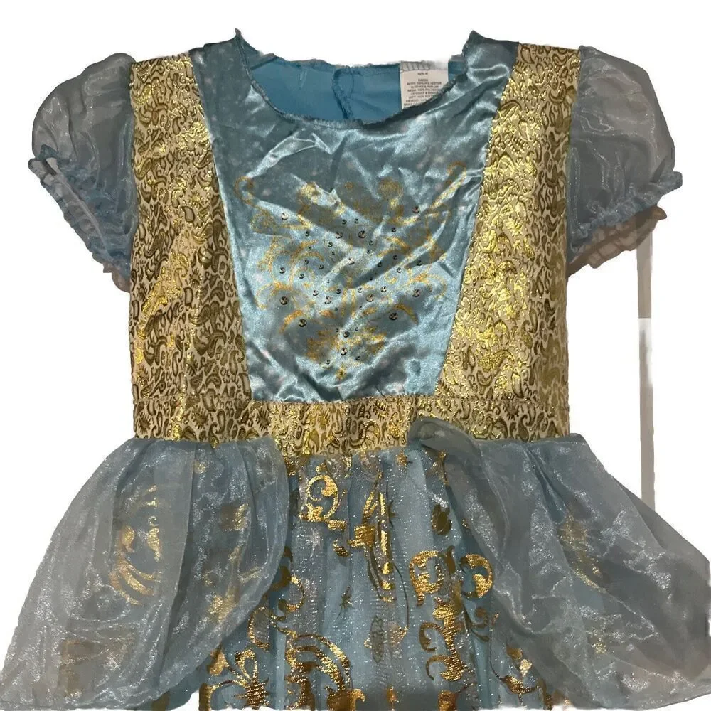 Disney Princess Cinderella Dress Girls SIZE M Blue